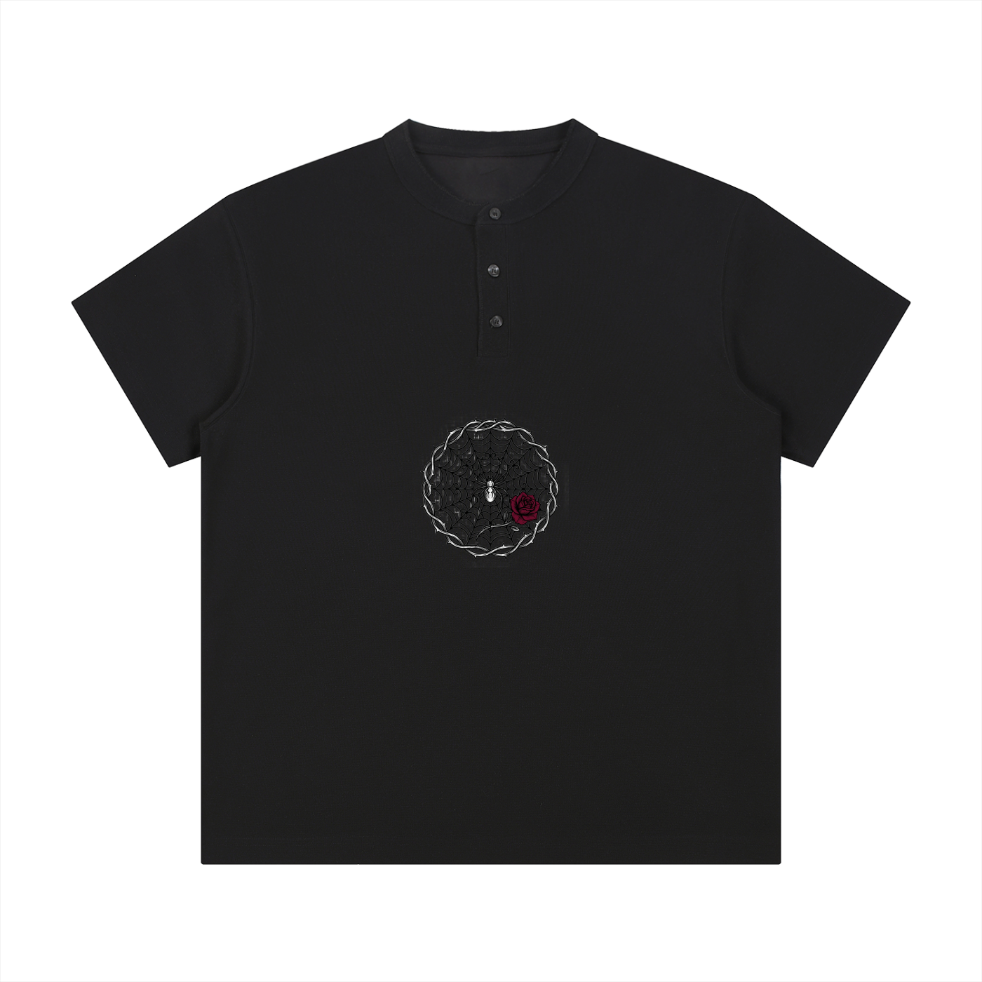 GRIMHOLD Widow's Web Henley Shirt