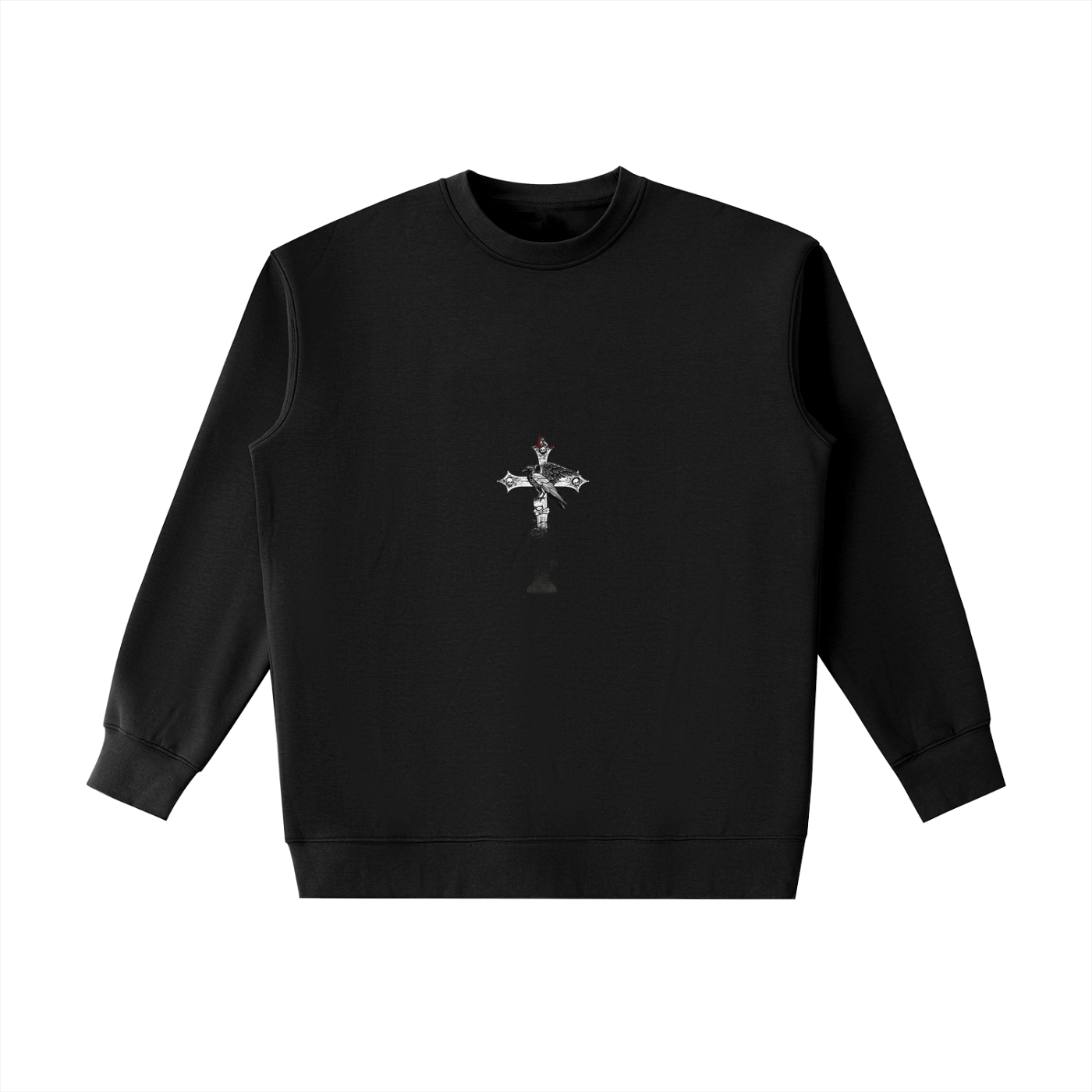 GRIMHOLD Nocturne Raven Cross Crewneck Sweatshirt