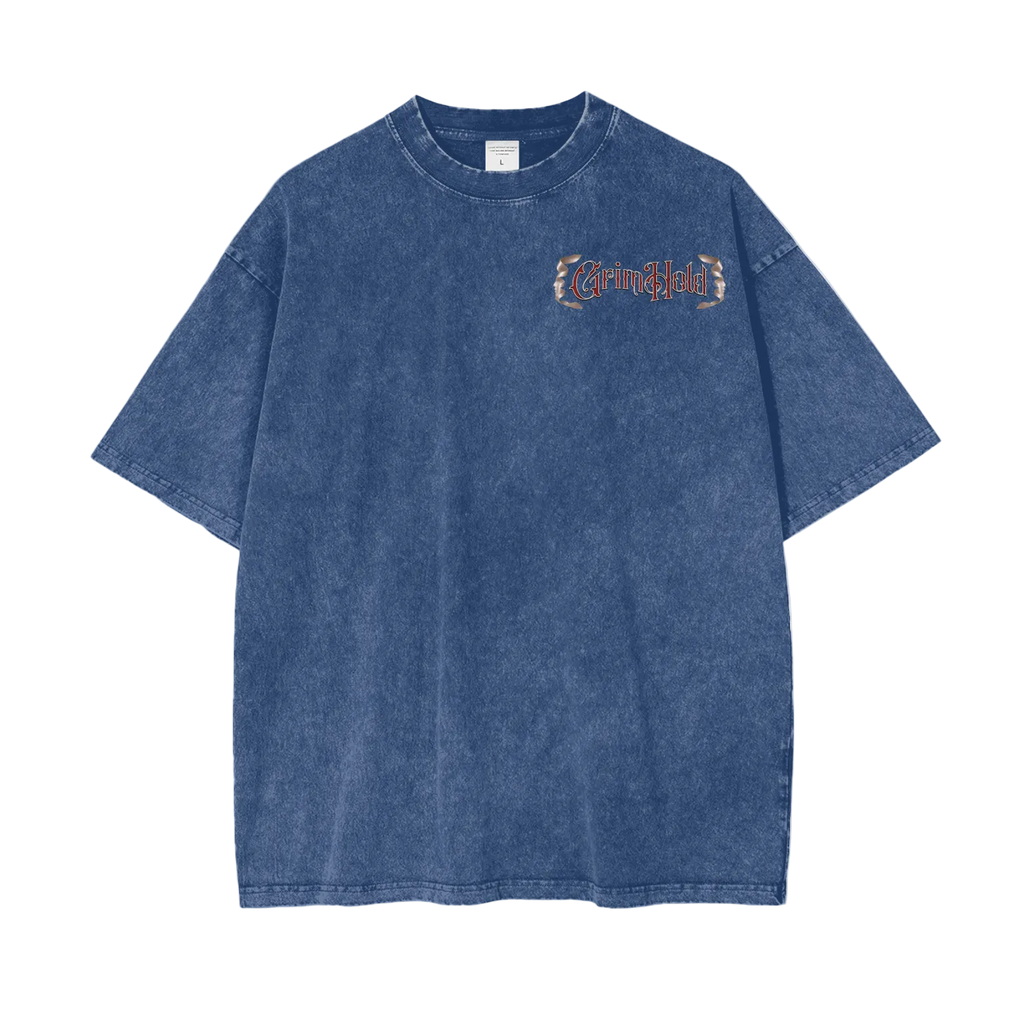 Grim Oversize Snow Washed T-Shirt