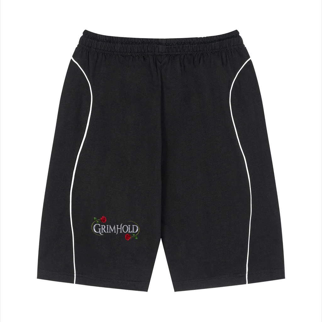 Unisex Piping Drawstring Shorts